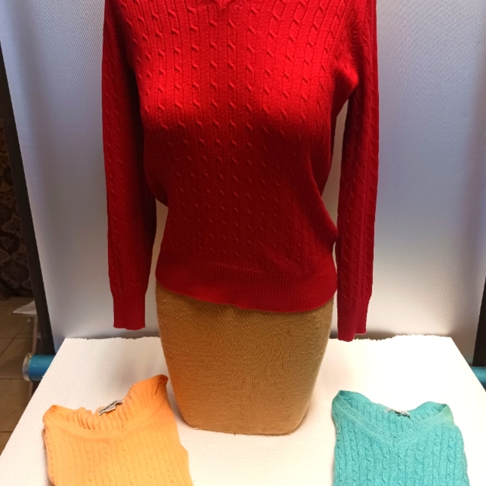 Lot of 3 Cable Knit Sweaters